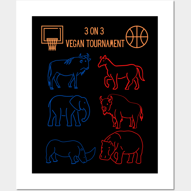 Vegan 3 on 3 Basketball Tournament Wall Art by Abide the Flow